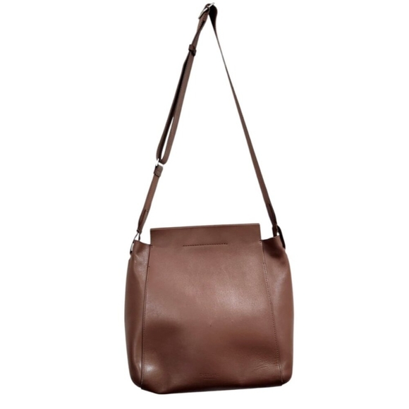 Everlane Cognac Brown Leather The Form Bag Purse Italian Made Preowned - Picture 4 of 16